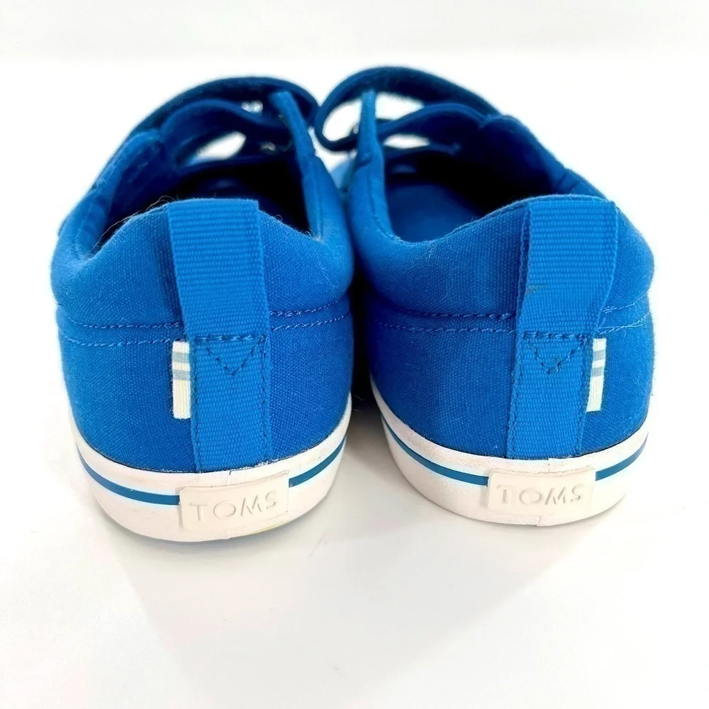 TOMS DOHENY Blue/White Canvas size 5 Y